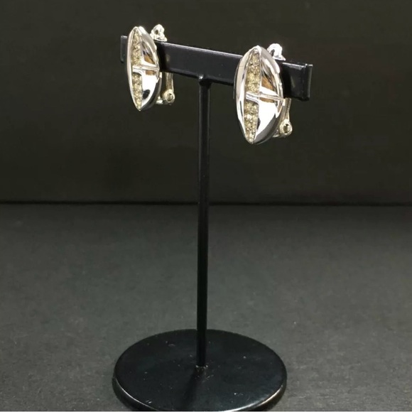 Givenchy Vintage Rhinestone Clip-on Earrings - Picture 3 of 7